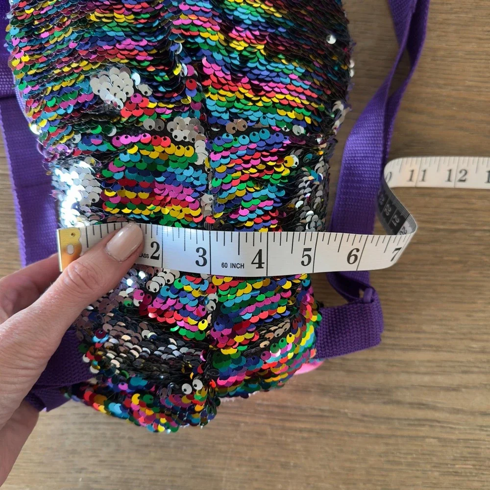 NEW-TY Fashion Flippy Reversible Sequin Backpack-Dotty the Leopard(13 inch)*Read